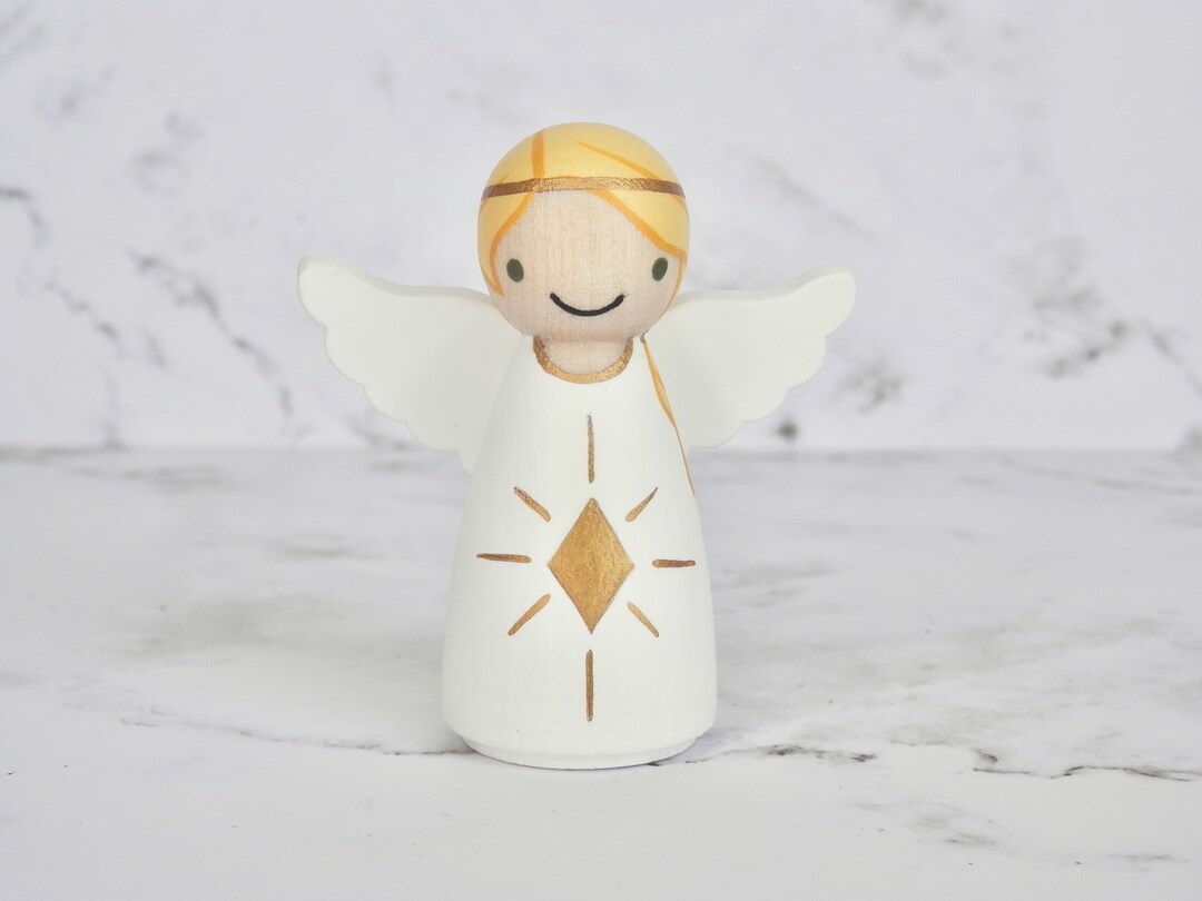 Peg Doll Nativity Set, Pink and Green Small Sized 14 Pieces MakerPlace by Michaels